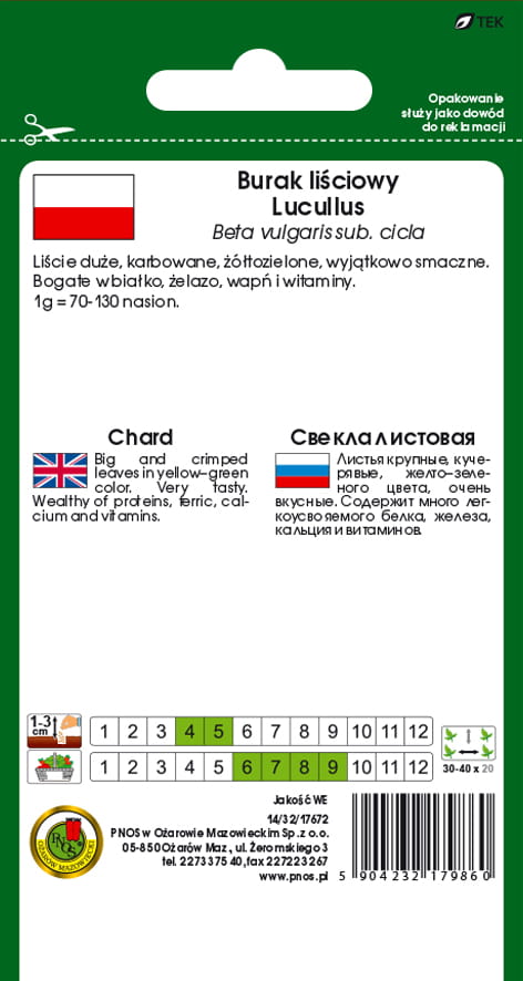 Burak liściowy LUCULLUS 5g