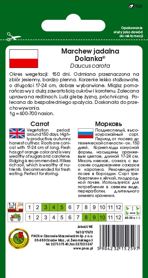 Marchew jadalna DOLANKA-DOLANKA OŻA 5g