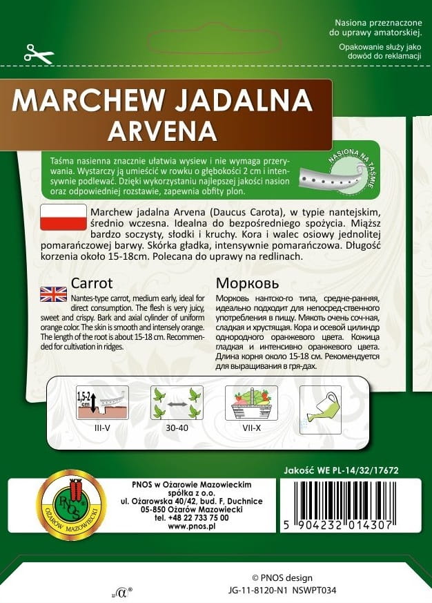 Marchew jadalna Arvena 6m