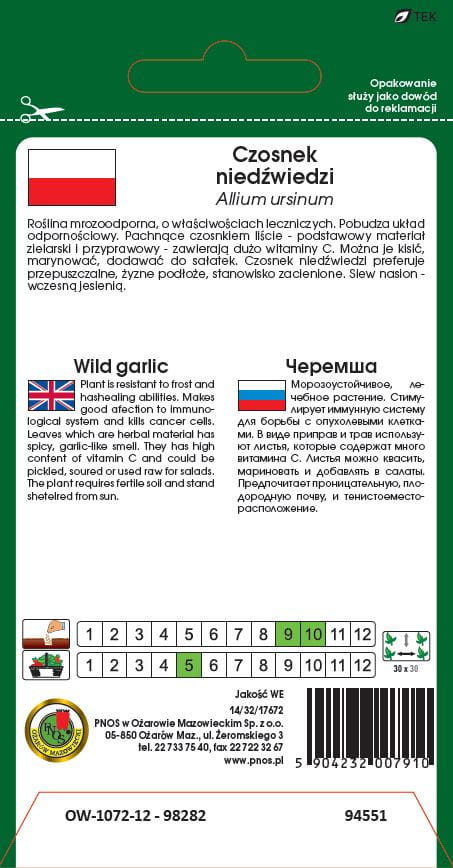 Czosnek niedźwiedzi 0,5g