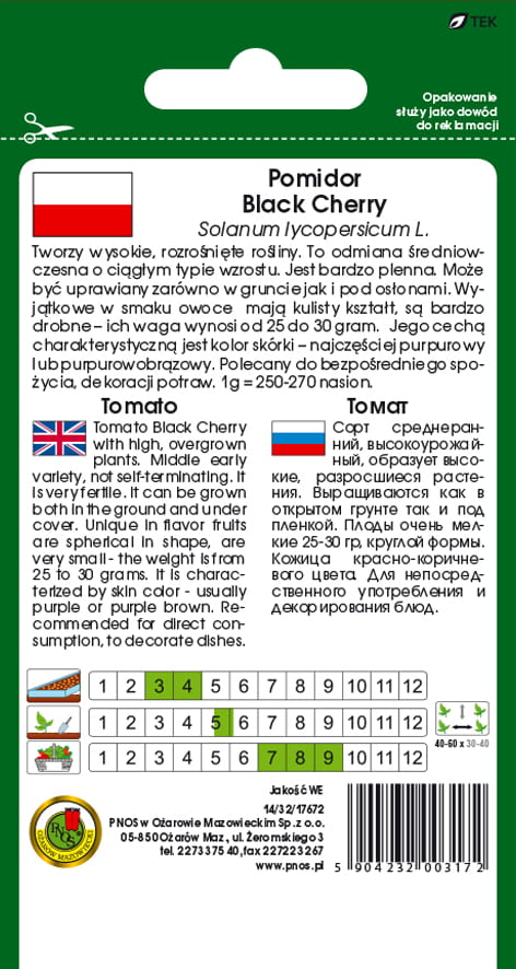 Pomidor gruntowy BLACK CHERRY 0,5g