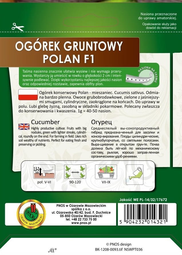 Ogórek gruntowy Polan 6m