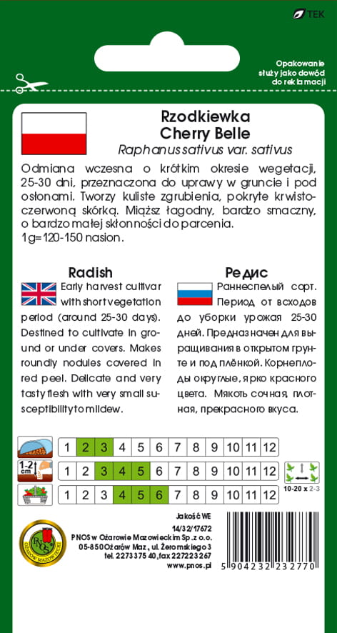 Rzodkiewka CHERRY BELLE 10g