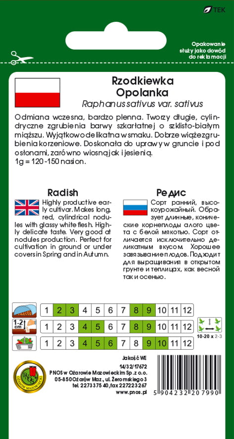 Rzodkiewka OPOLANKA 10g