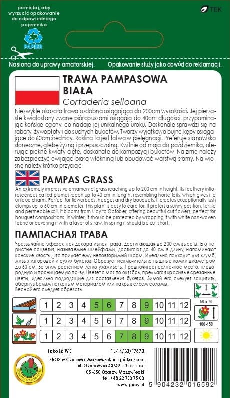 Trawa pampasowa biała 0,1g
