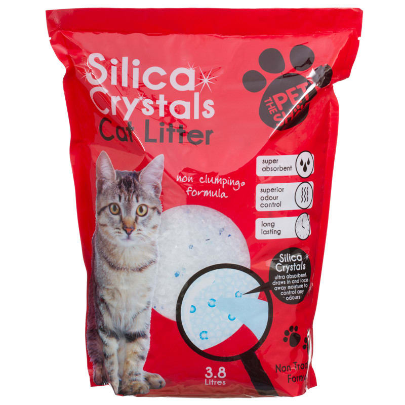 3.8L Silica Cat Litter Crystals Moisture Odour Absorbent