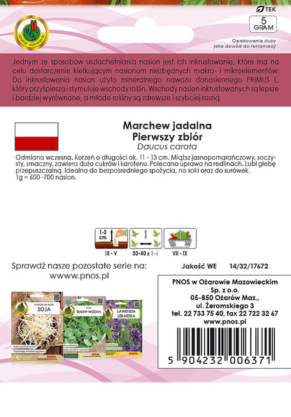 Marchew jadalna PIERWSZY ZBIÓR Inkrustowana. 5g