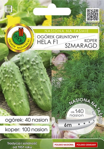 Ogórek Hela F1 + koper Szmaragd 6m