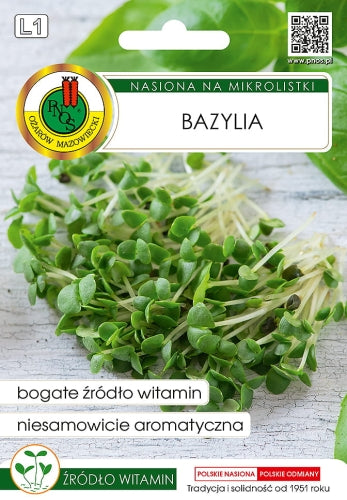 Nasiona na mikrolistki Bazylia 1g