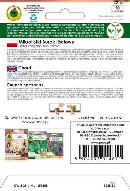 Nasiona na mikrolistki Burak liściowy 10g